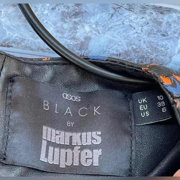 Markus Lupfer x ASOS leather skater dress size 6 - Picture 9 of 14